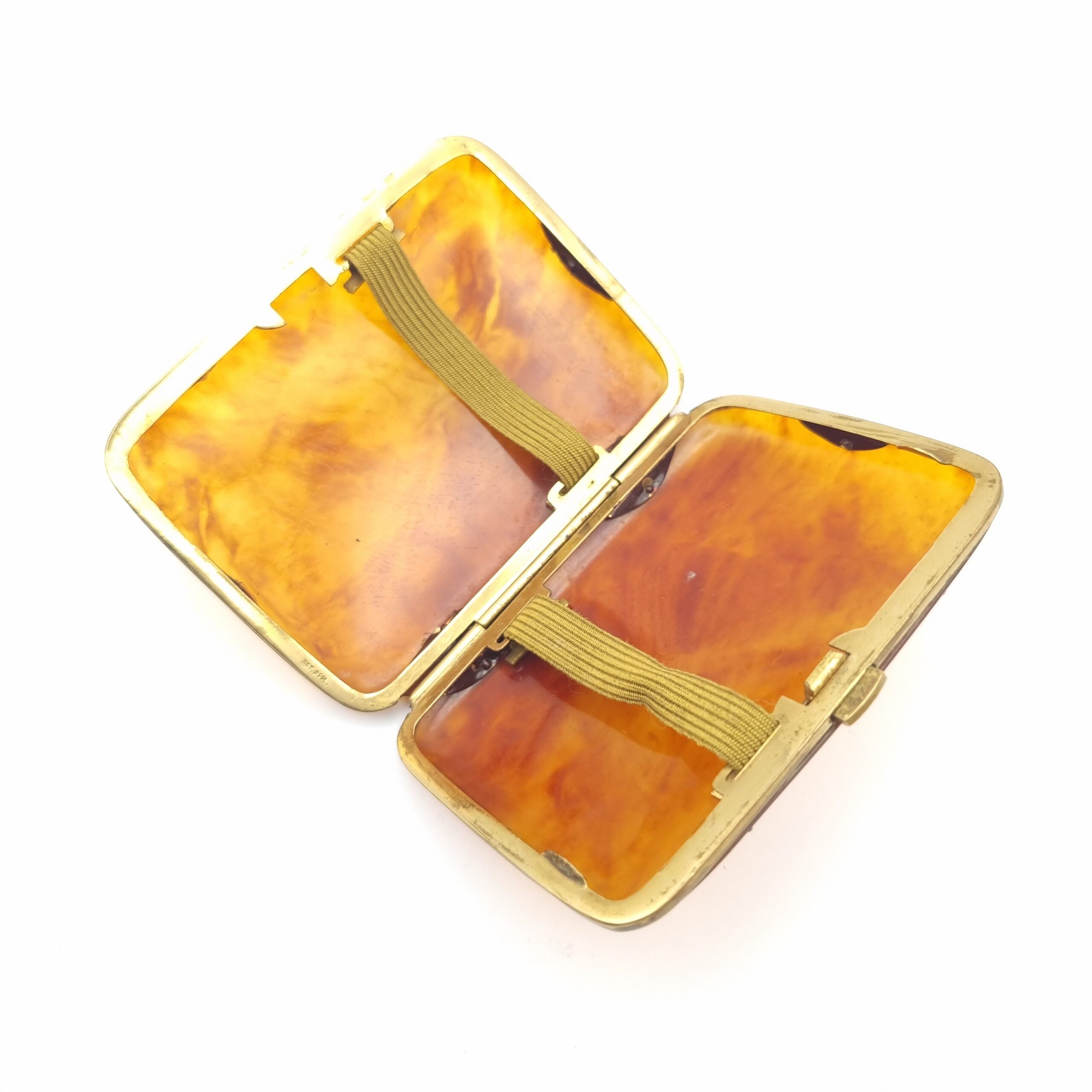 Vintage German Faux Tortoiseshell Cigarette Case c1930s - Image 2