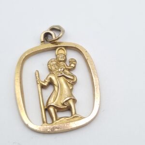 Georg Jensen 9ct Gold St Christopher Pendant