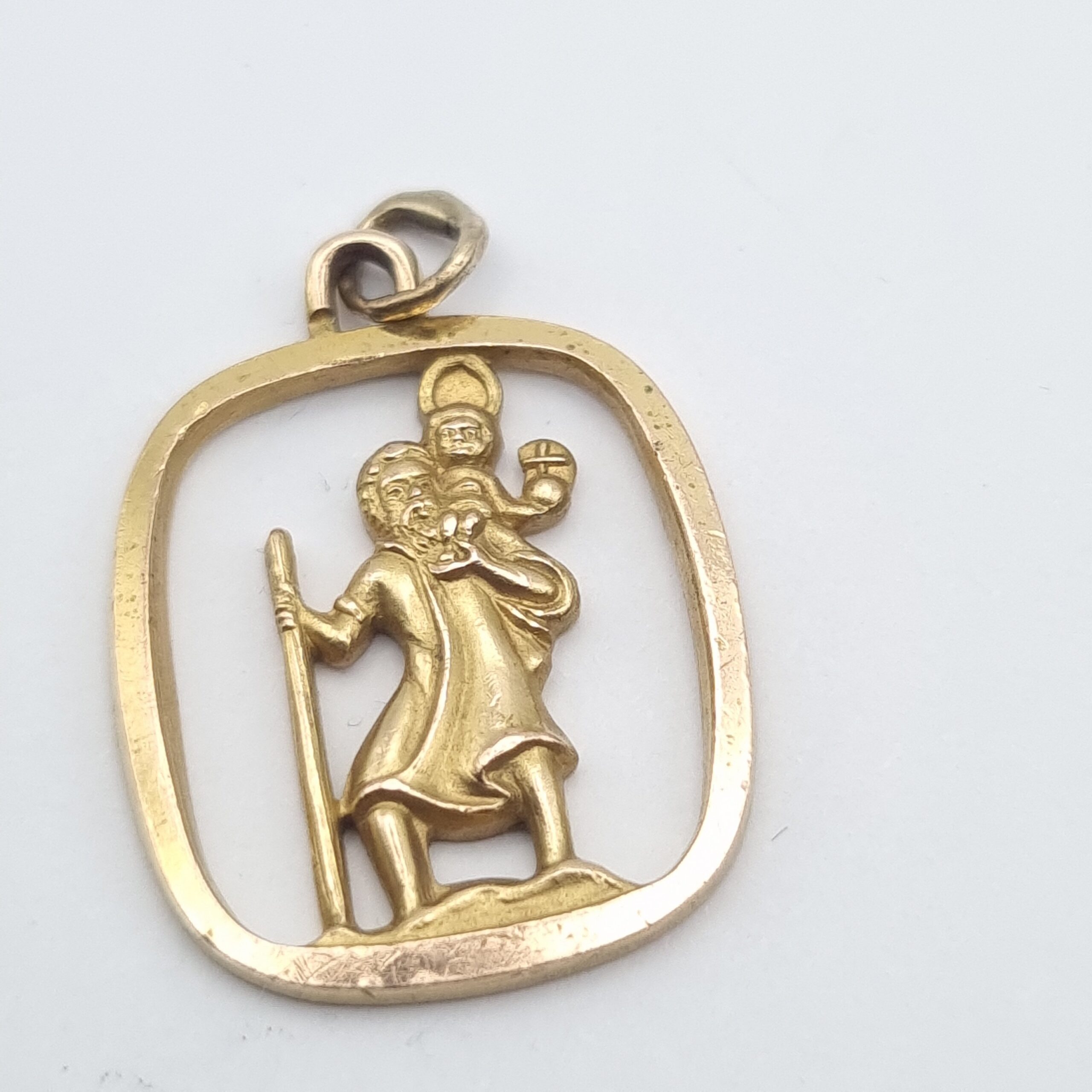 Georg Jensen 9ct Gold St Christopher Pendant