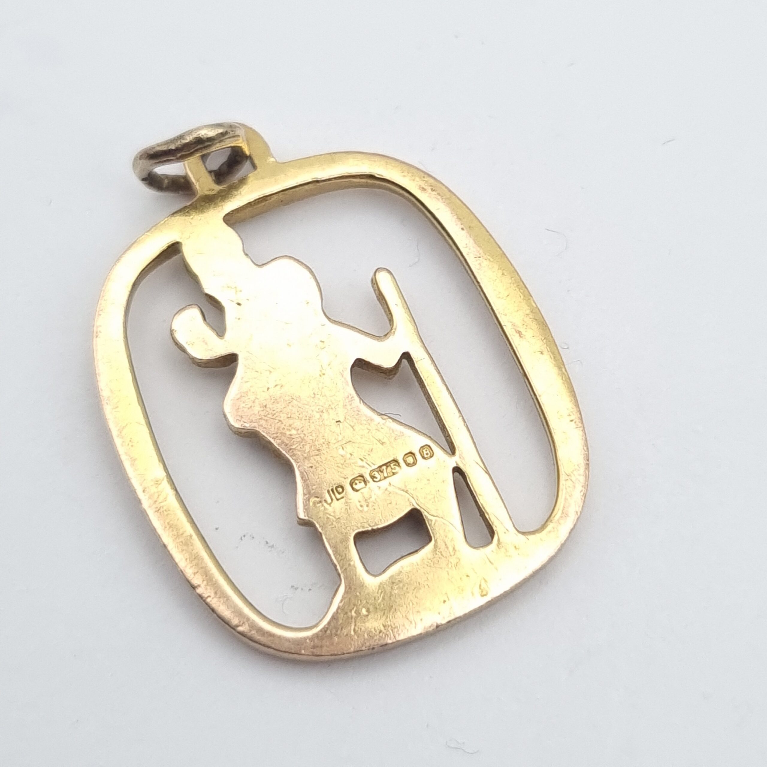 Georg Jensen 9ct Gold St Christopher Pendant Hallmarked 1976 - Image 2