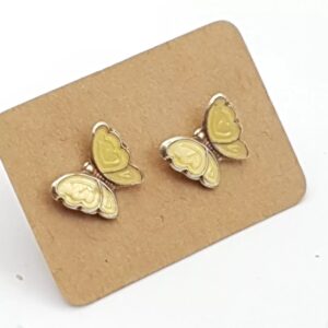 Opro Butterfly Earrings Sterling Silver Guilloche