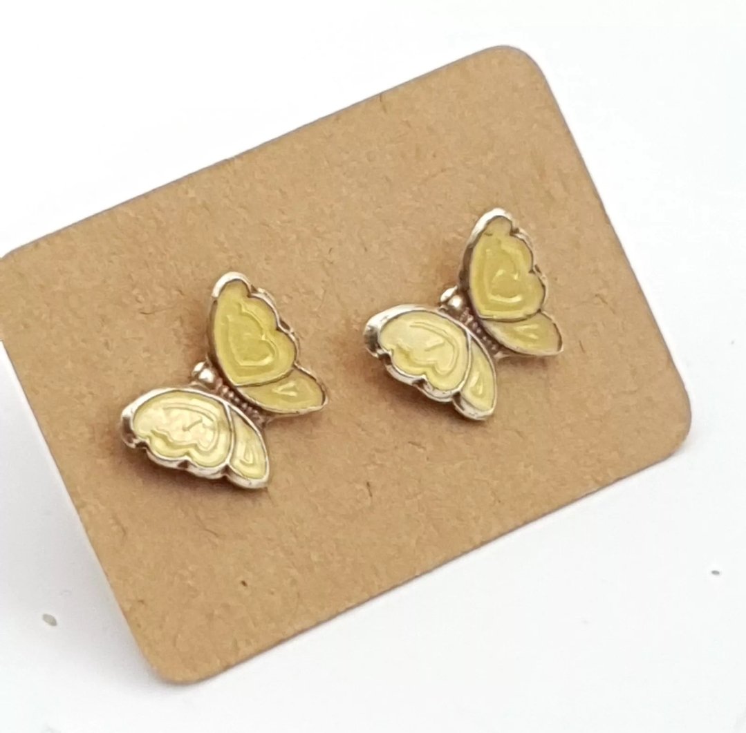 Opro Butterfly Earrings Sterling Silver Guilloche