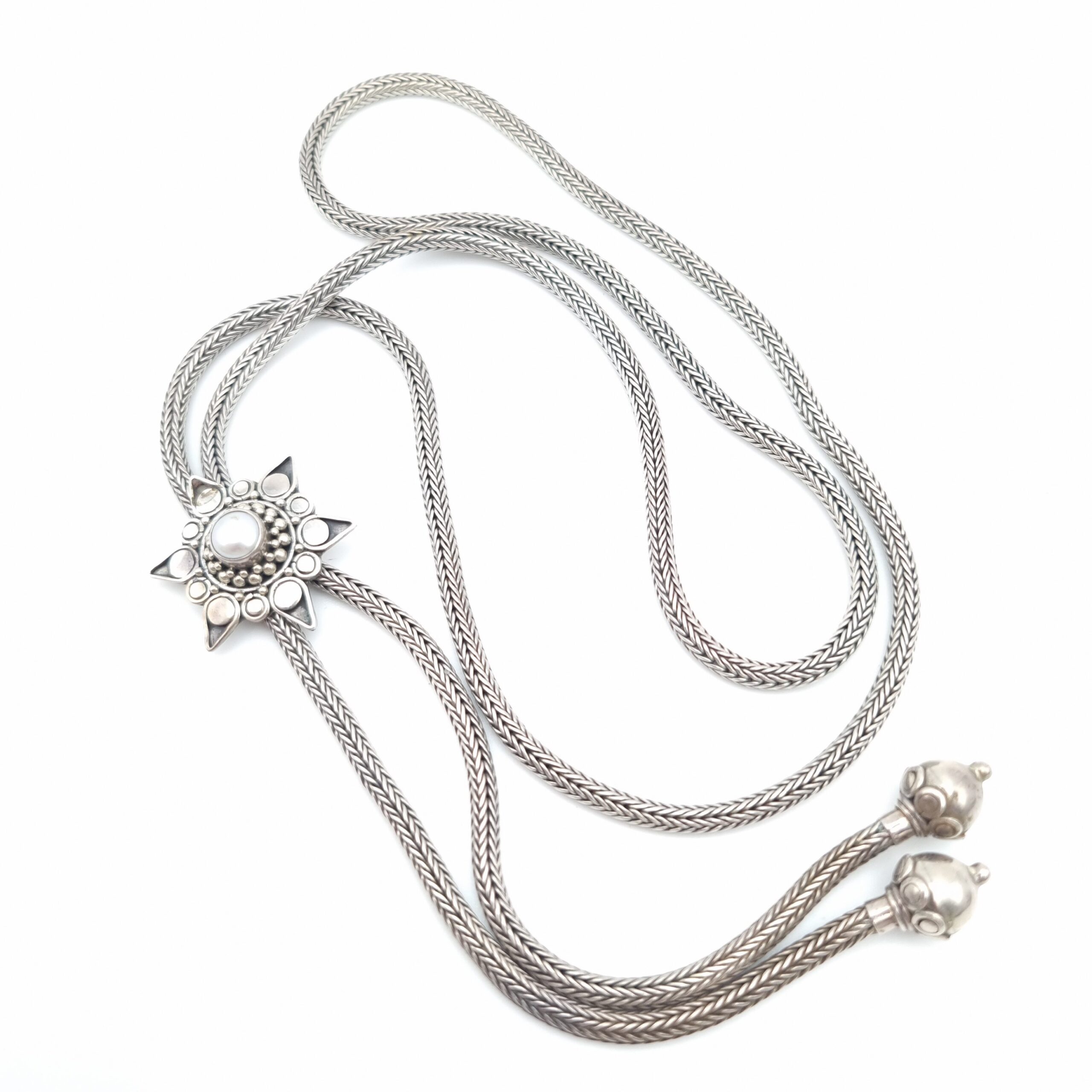 Sterling Silver Bolo Tie Necklace Sliding Star Hallmarked 2001 QVC - Image 4