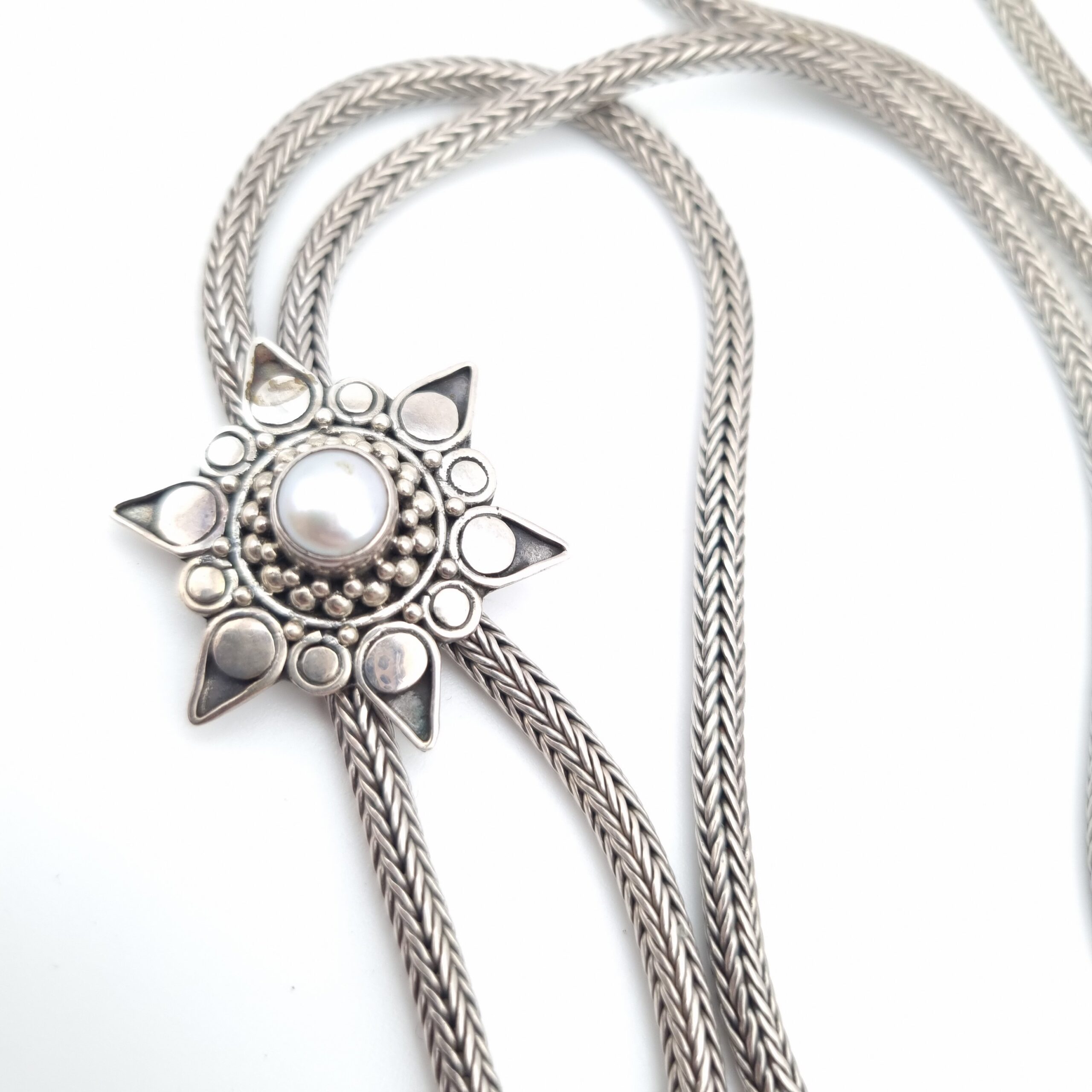 Sterling Silver Bolo Tie Necklace Sliding Star Hallmarked 2001 QVC - Image 3