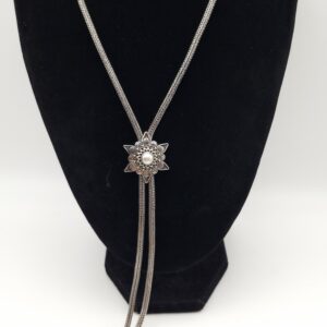 Sterling Silver Bolo Tie Necklace Sliding Star
