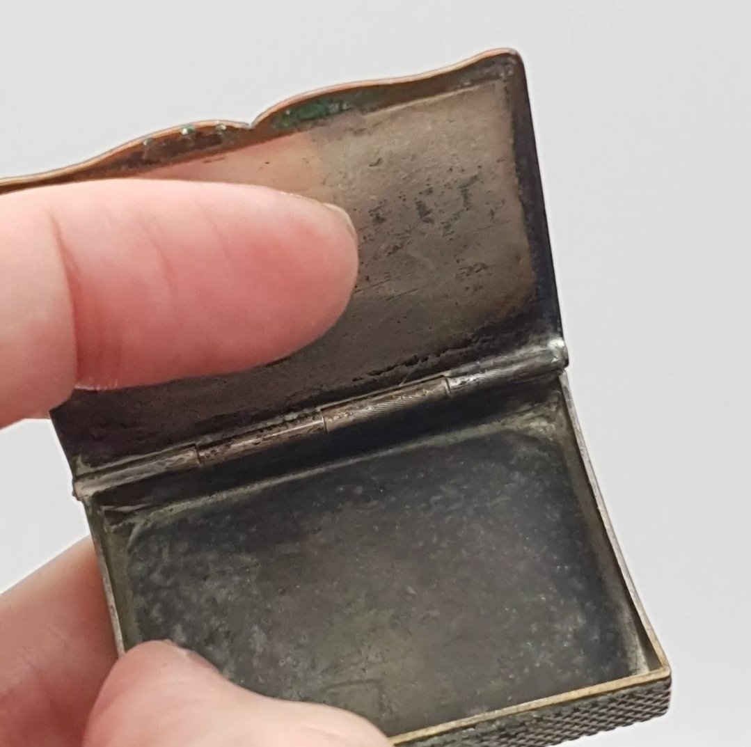 Antique French Brass Vesta With Henri IV