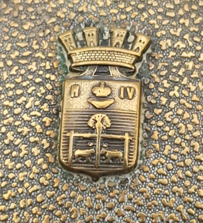 Antique French Brass Vesta Henri IV