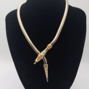 Vintage Articulated Snake Gas Pipe Necklace