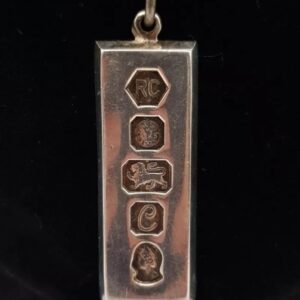Sterling Silver Ingot Pendant Necklace 1977