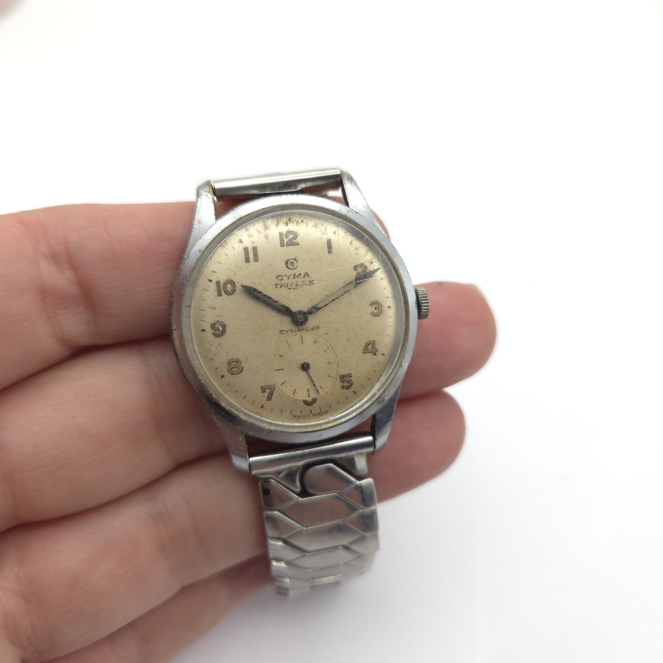 Cyma Triplex Watch c1950s Sub-Second Gents Watch - Image 3