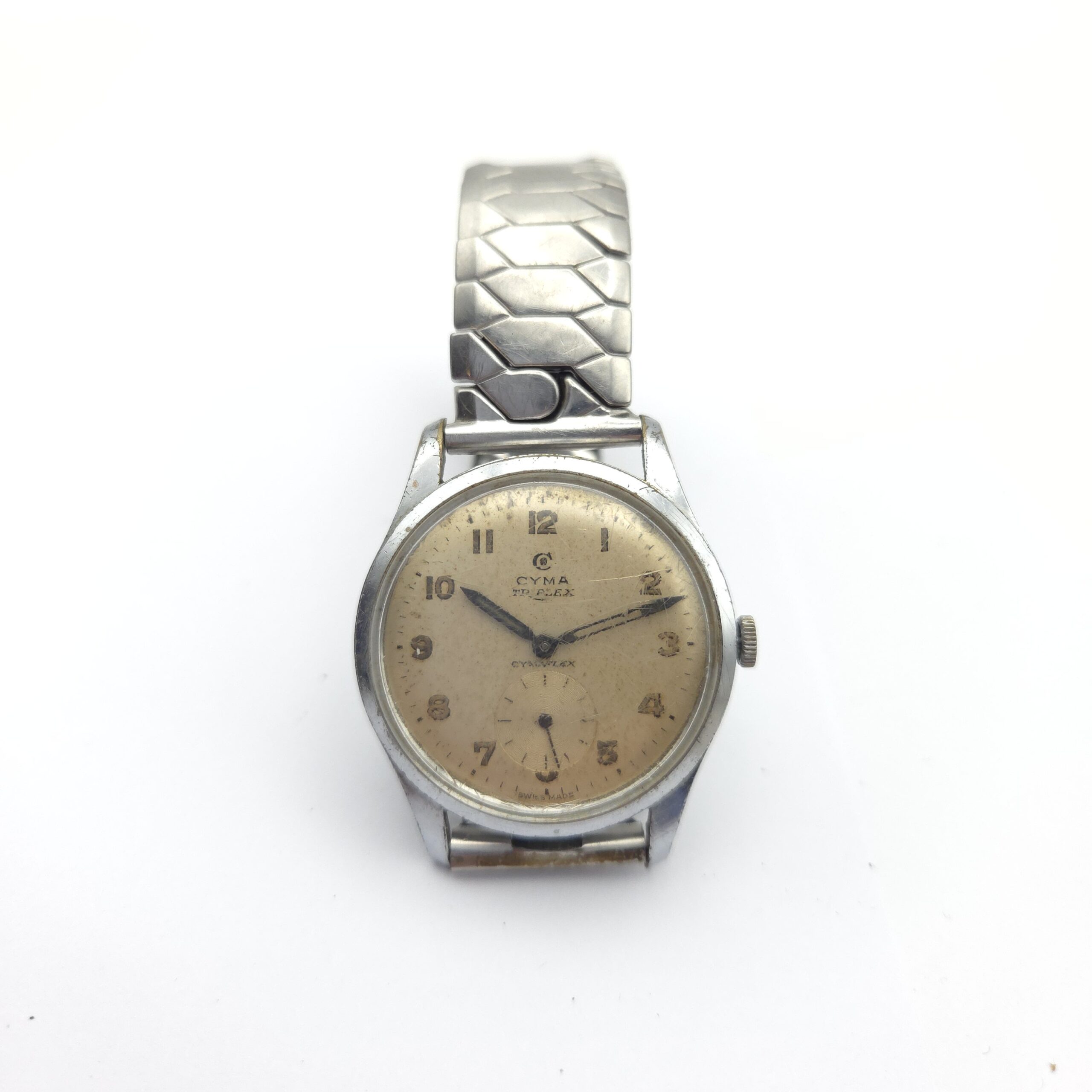 Cyma Triplex Watch c1950s Sub-Second Gents Watch - Image 4