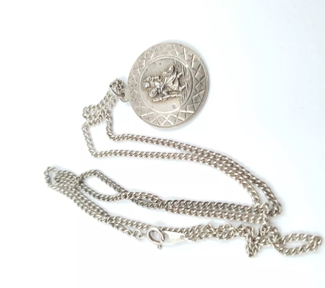 Georg Jensen Ltd St Christopher Pendant Sterling Silver Necklace - Image 2