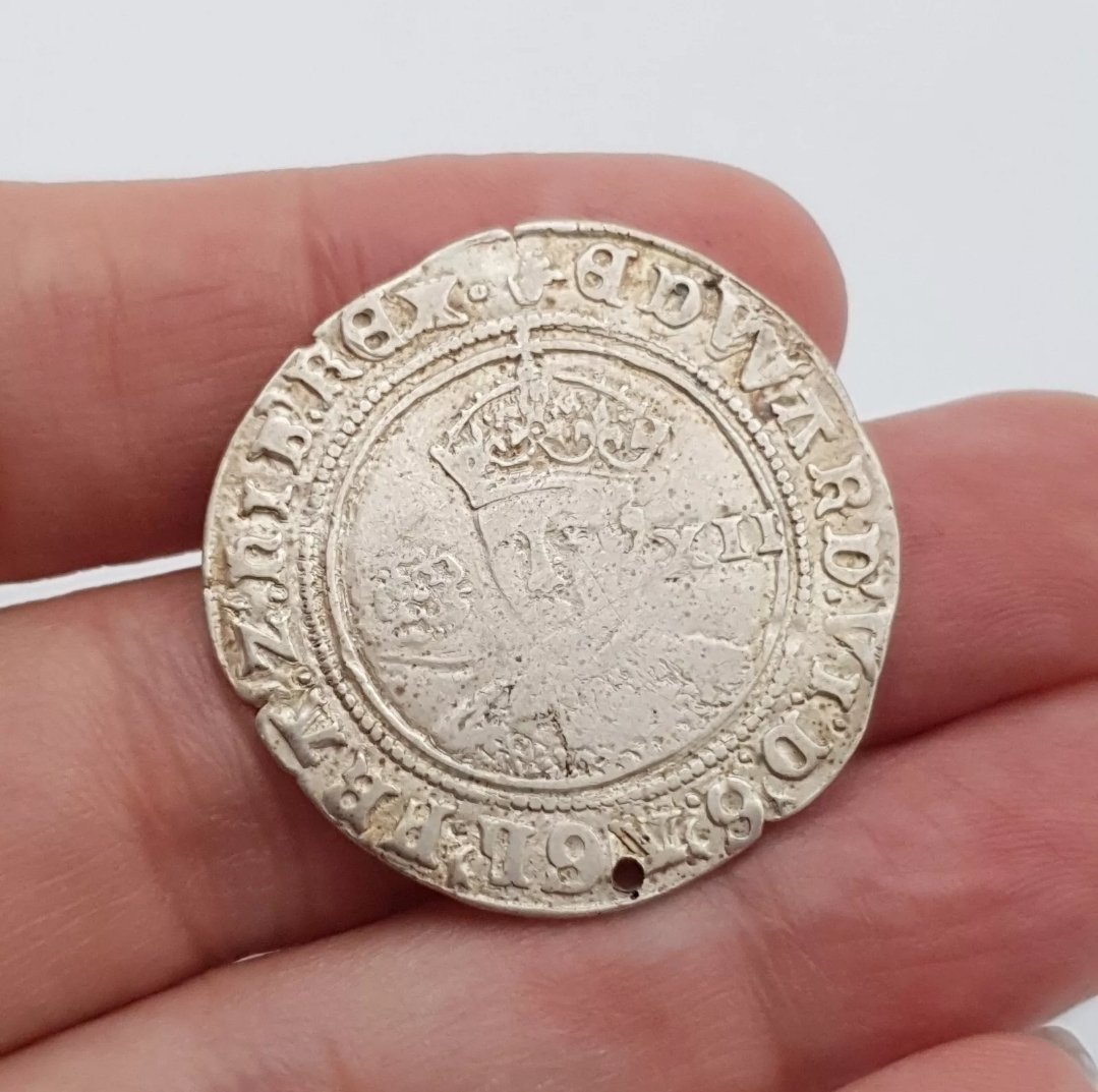 Edward VI  Silver Shilling Hammered Tudor Coin - Image 3