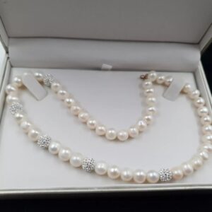 Cultured Pearl Necklace 9ct Gold Clasp