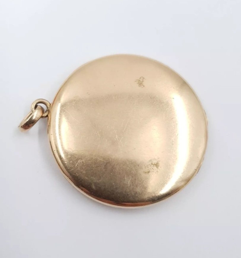 Elgin Gold Filled Locket Engine Turned