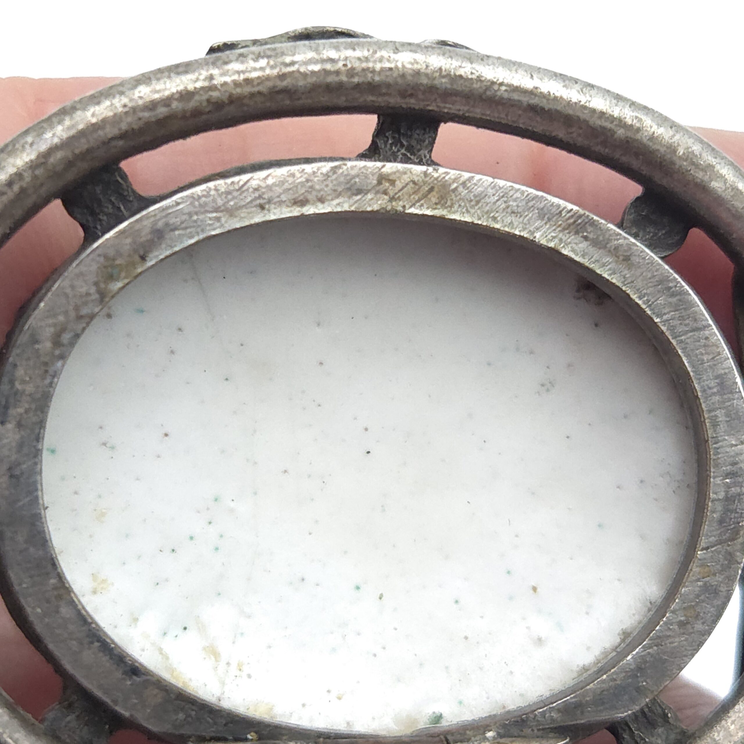 Antique French Porcelain Locket Pendant - Image 6