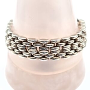 Sterling Silver Brick Link Bracelet Hallmarked 1977
