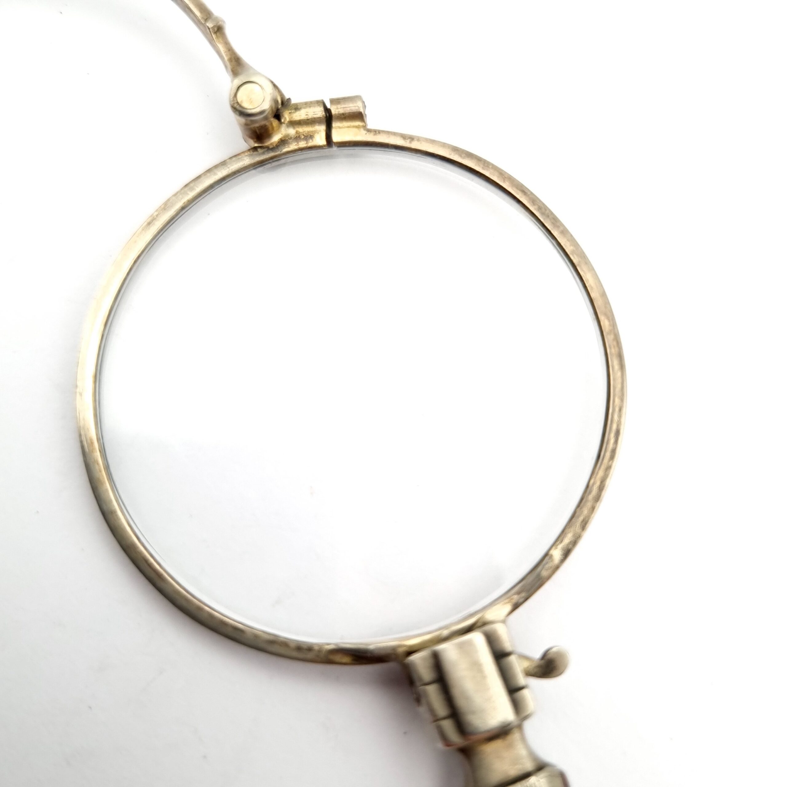 Antique Lorgnette Magnifying Glass with Red Galalith detail - Image 7