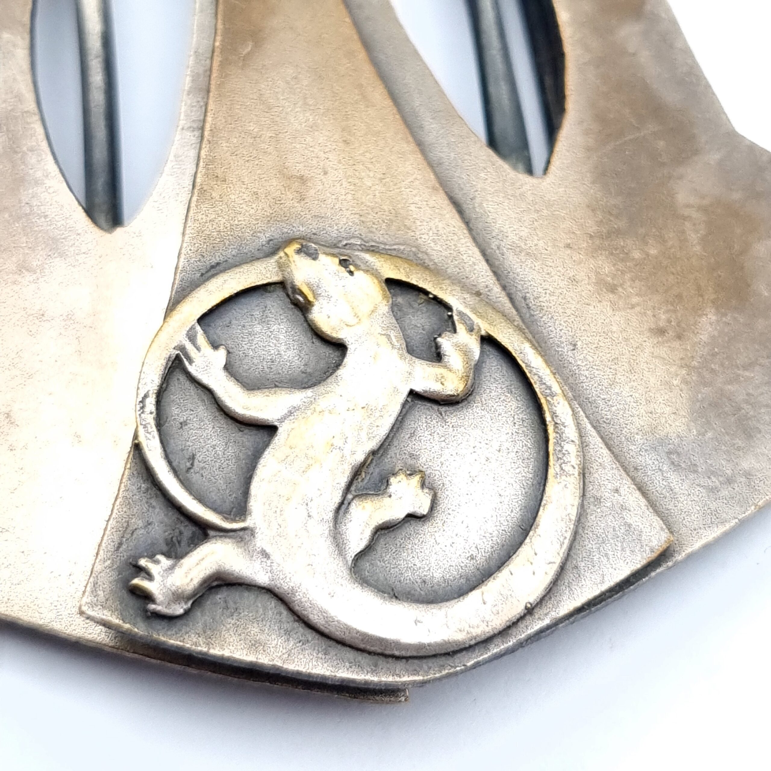 Art Nouveau Buckle Lizard Design Metal for Sash / Belt - Image 5