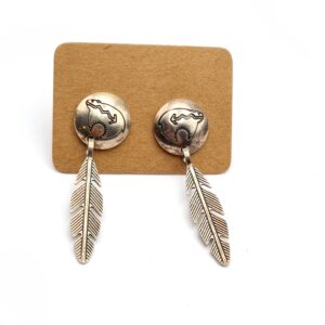 Heartline Bear Feather Earrings QT Quoc Sterling Silver