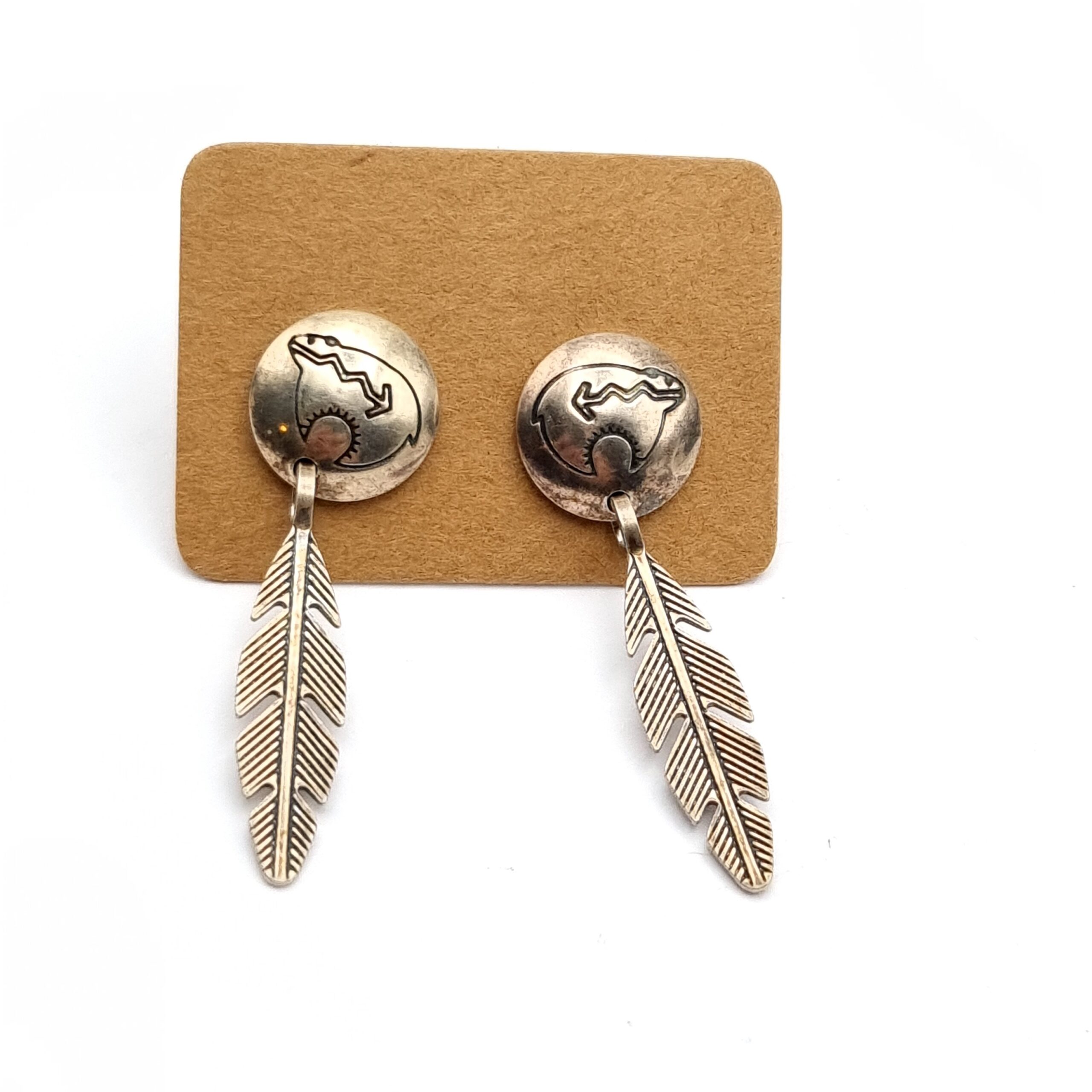 Heartline Bear Feather Earrings QT Quoc Sterling Silver