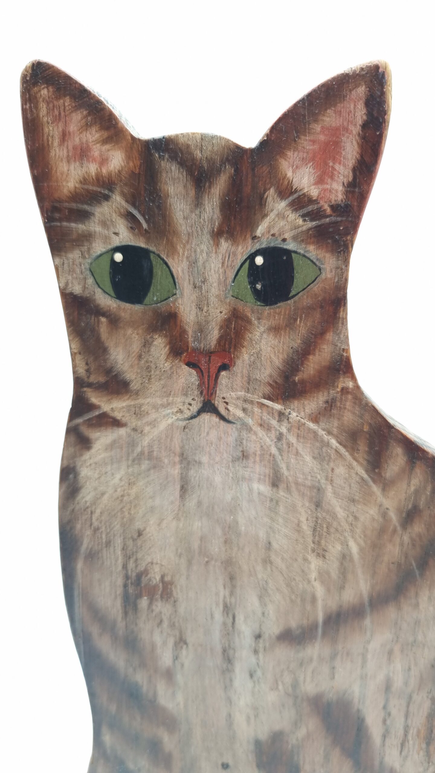 Cat Dummy Board Handpainted Signed Tabby