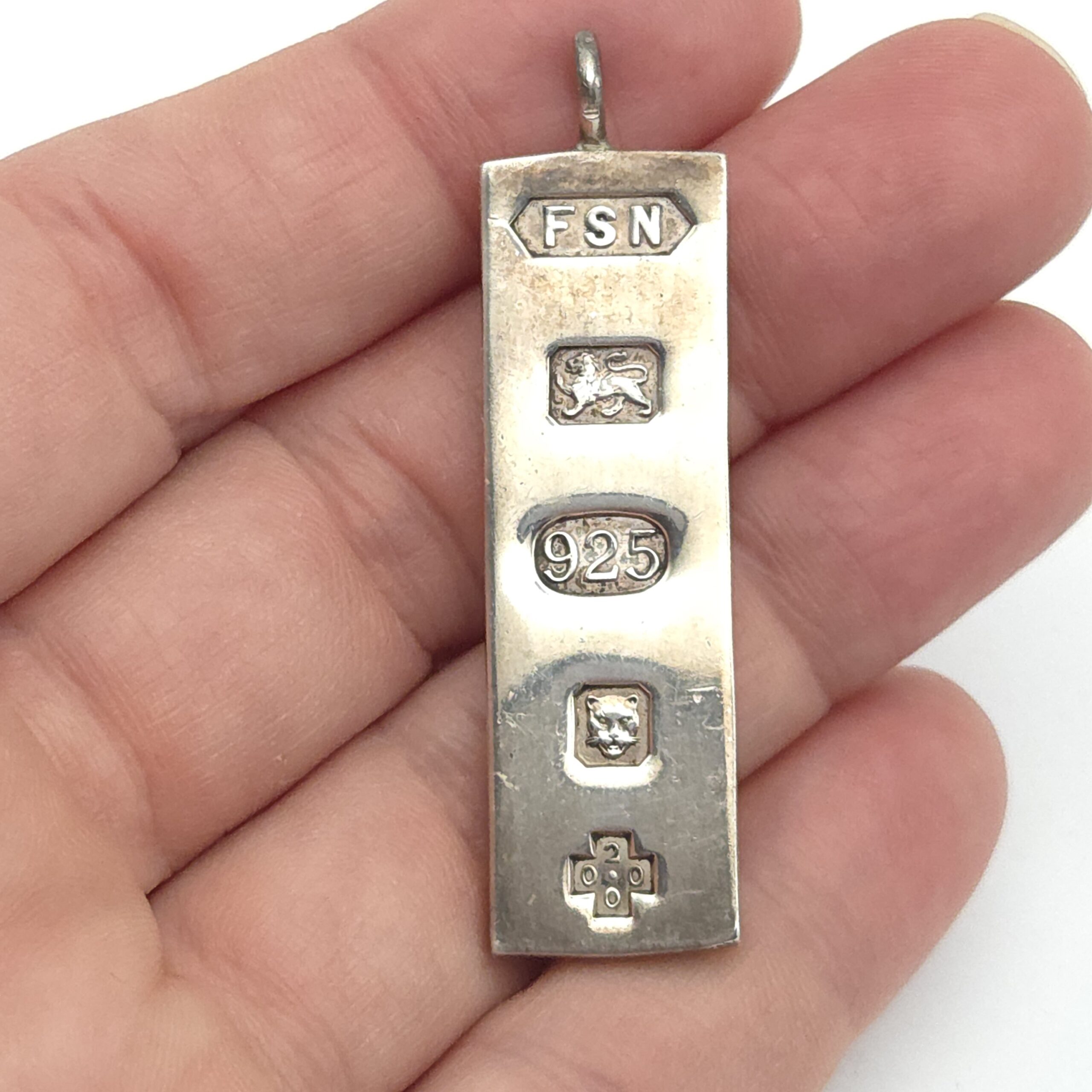 Silver Ingot Pendant 2000 Millennium