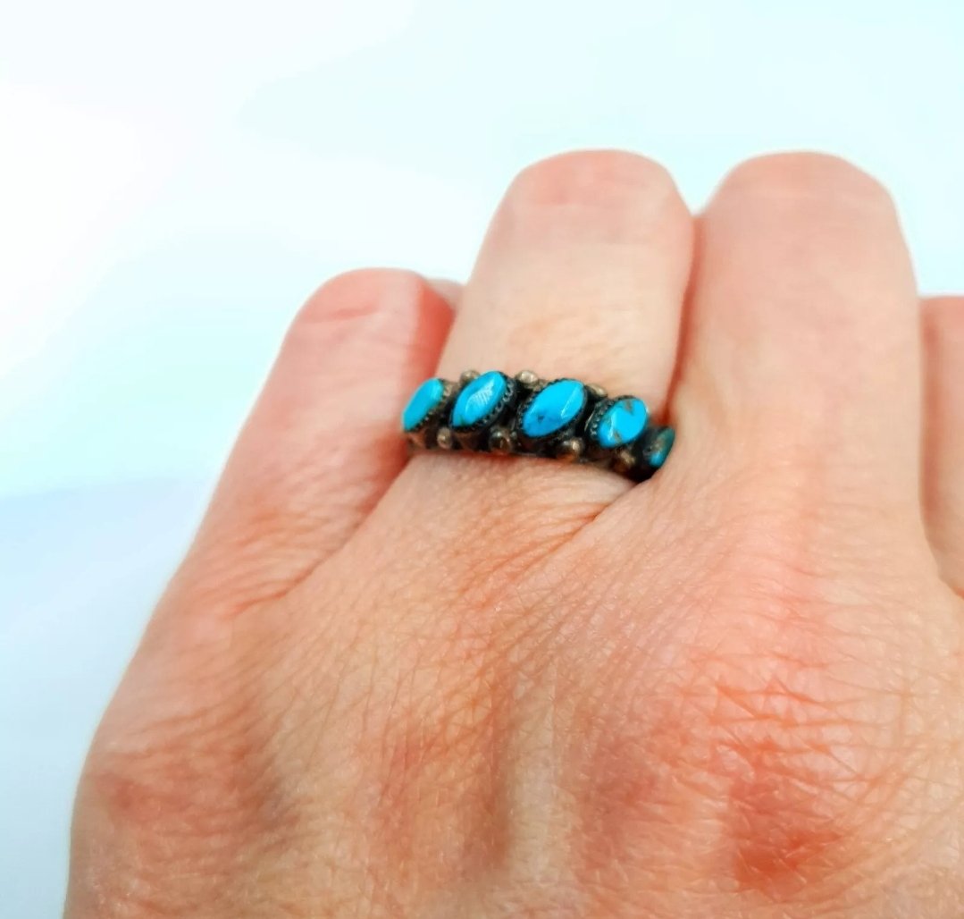Native American Turquoise Ring Sterling Silver