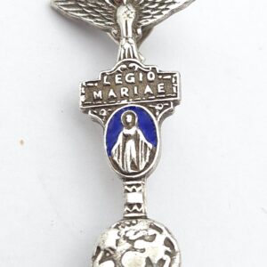 Sterling Silver Religious Brooch Legion of Mary Hallmarked Dublin