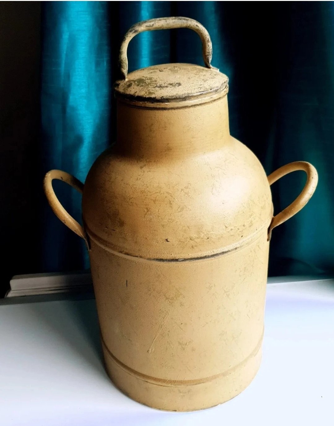 Large Vintage Milk Churn Painted