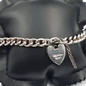 Vintage Silver Curb Link Bracelet Padlock Hallmarked