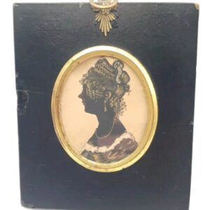 Antique Silhouette Portrait of a Lady