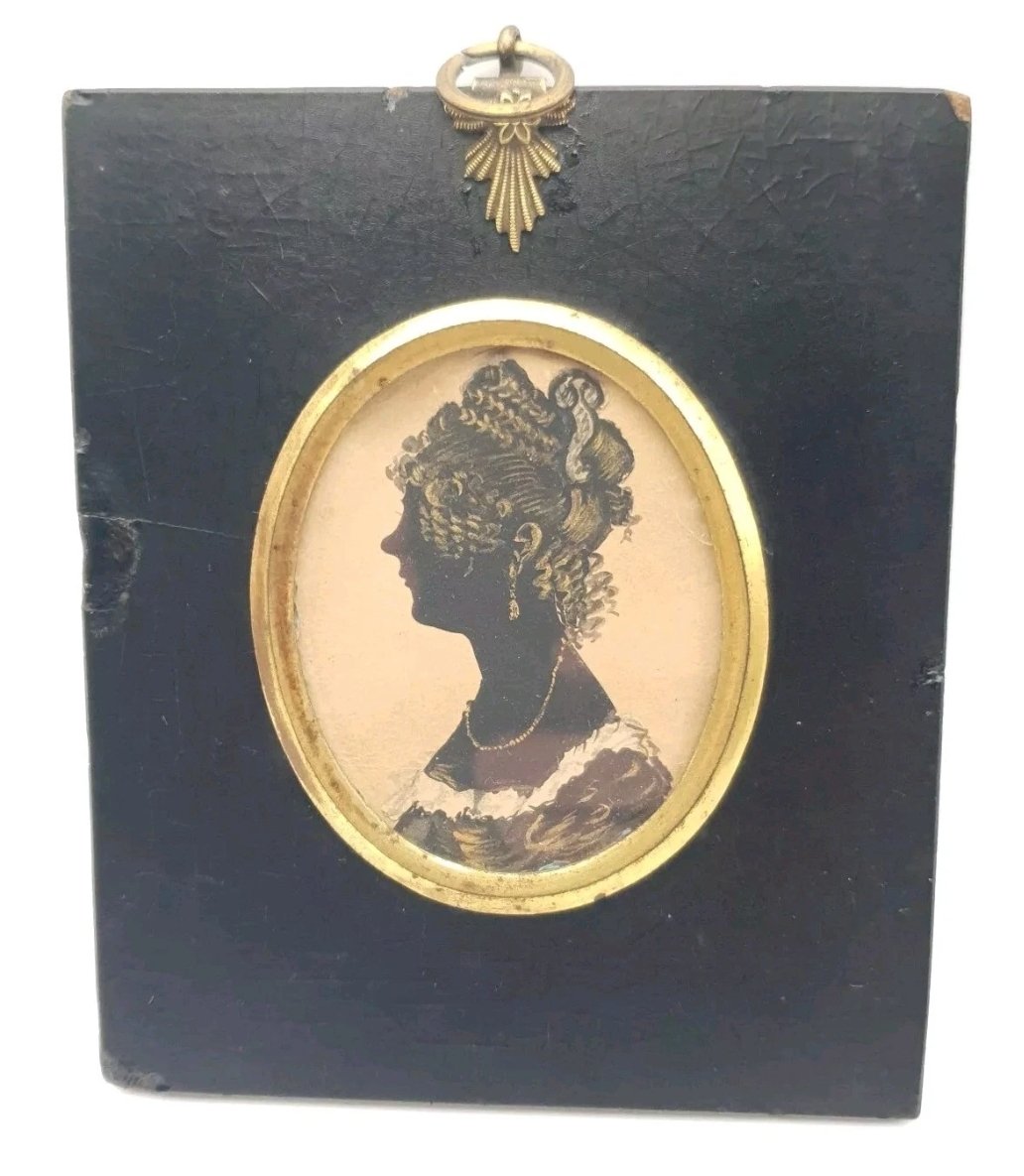Antique Silhouette Portrait of a Lady