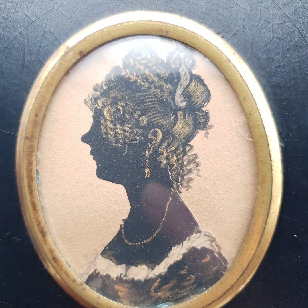 Antique Silhouette Portrait of a Lady