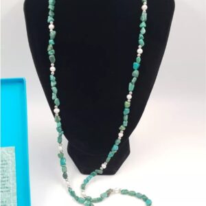 Carolyn Pollack Turquoise Necklace with Pearls