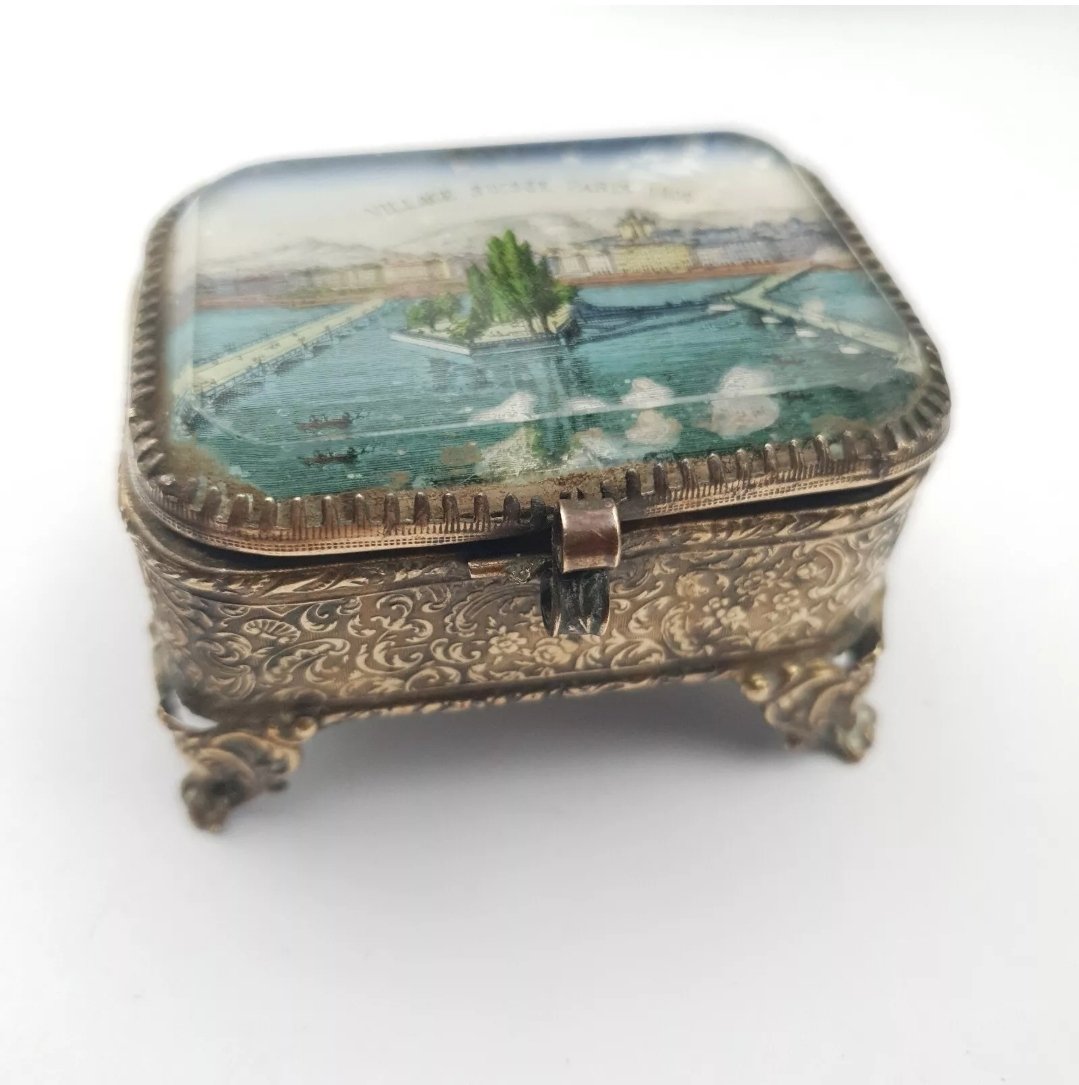 Antique Ormolu Jewellery Box French Casket