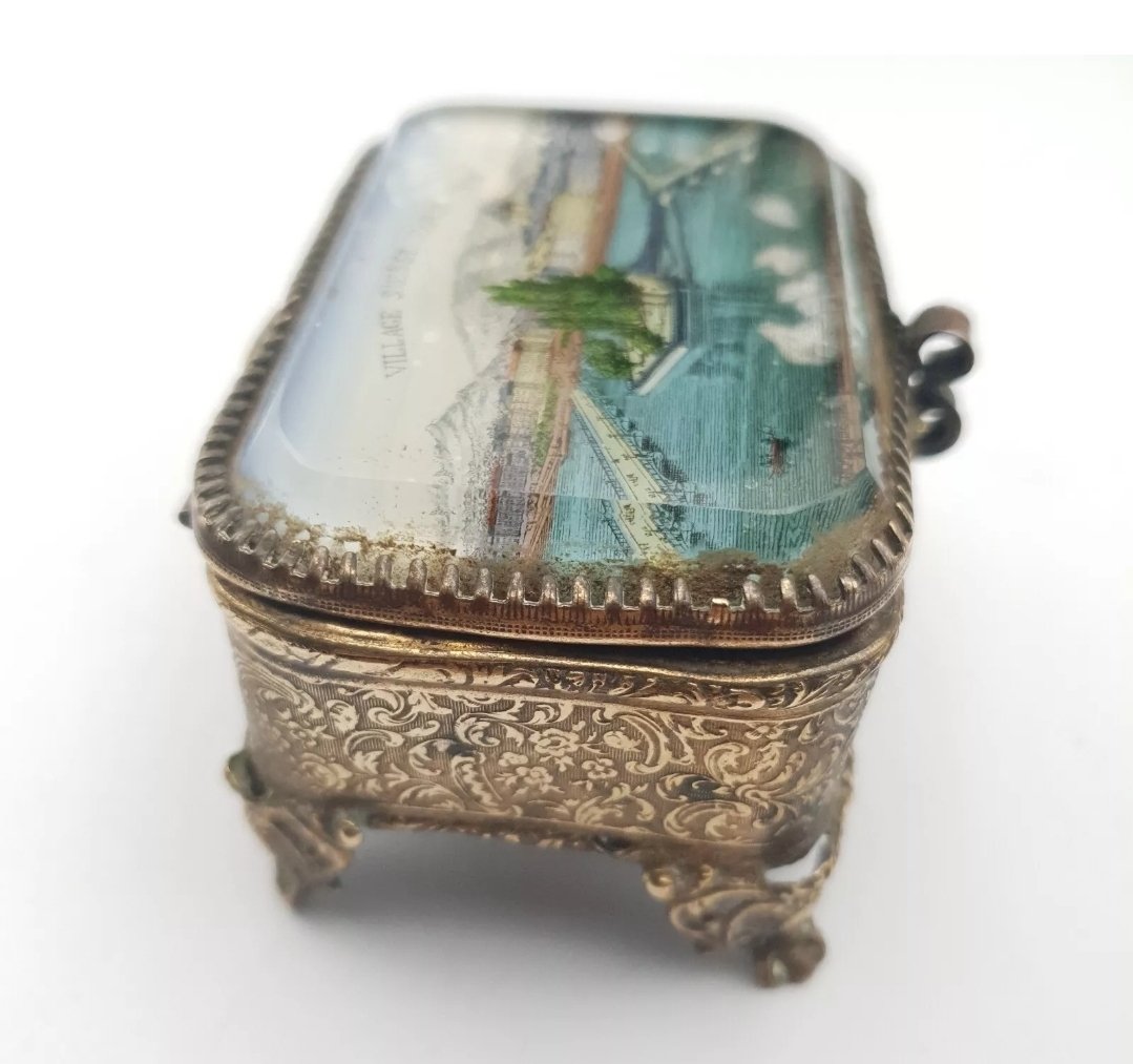 Antique Ormolu Jewellery Box French Casket