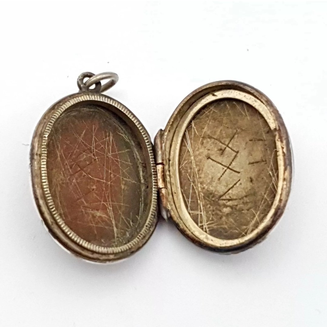 Victorian Locket Silver Scottish Bloodstone & Red Jasper - Image 3