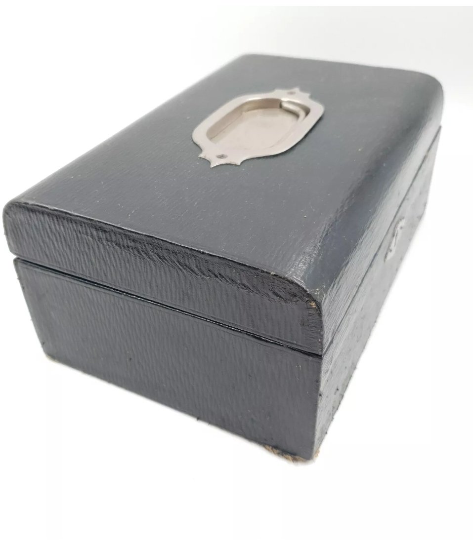 Large Edwardian Leather covered Jewellery Box