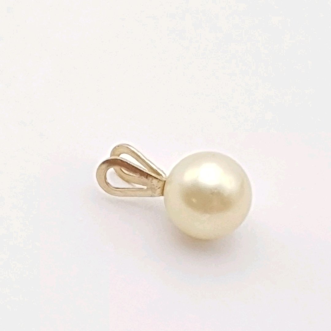 Disney Cultured Pearl Pendant 14k Gold