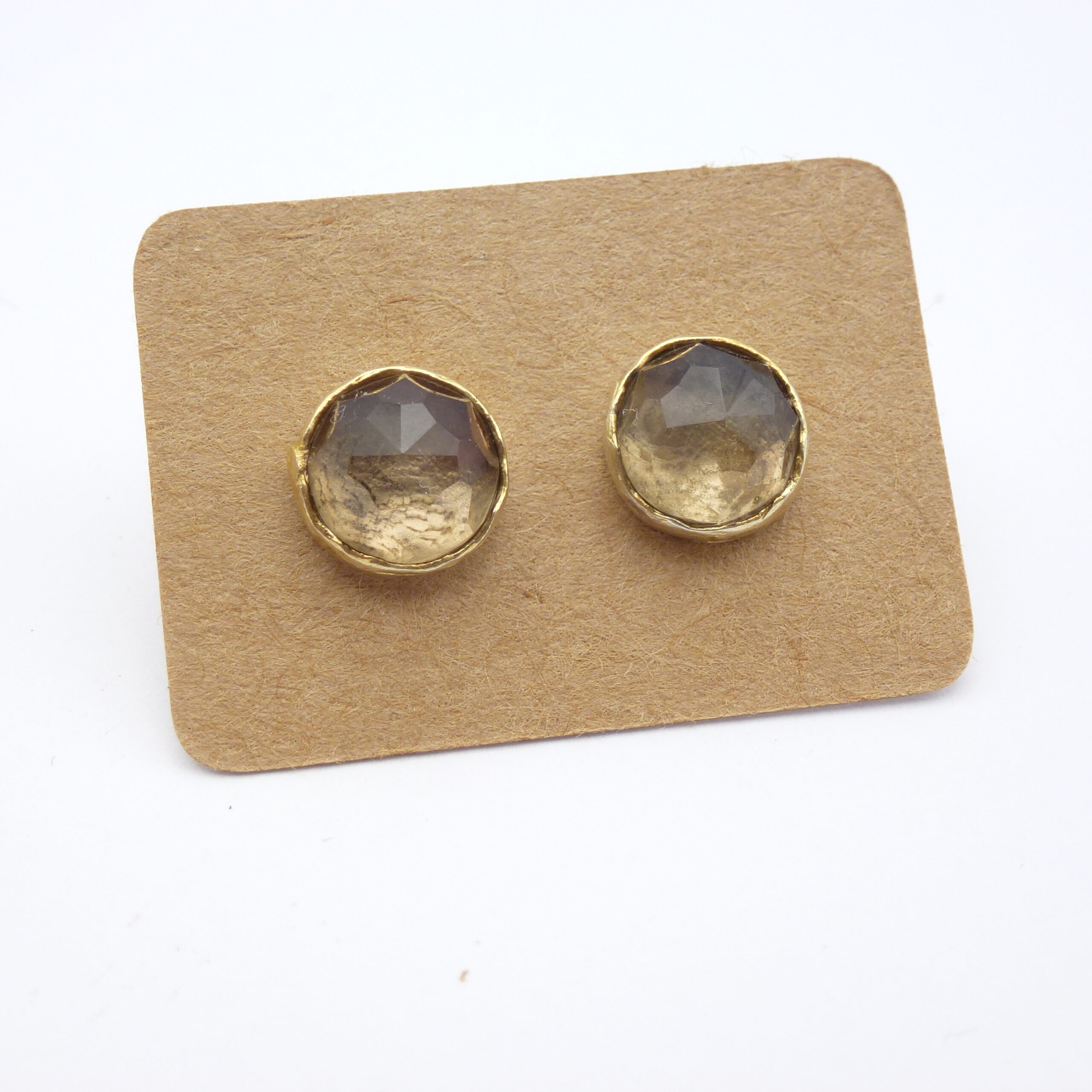 Smokey Quartz Earrings Sterling Silver Yam