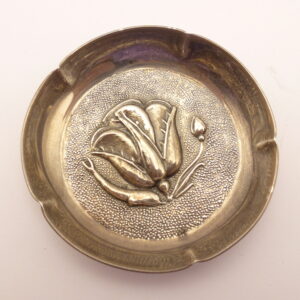 Arts & Crafts Style Silver Pin Dish Dolphin