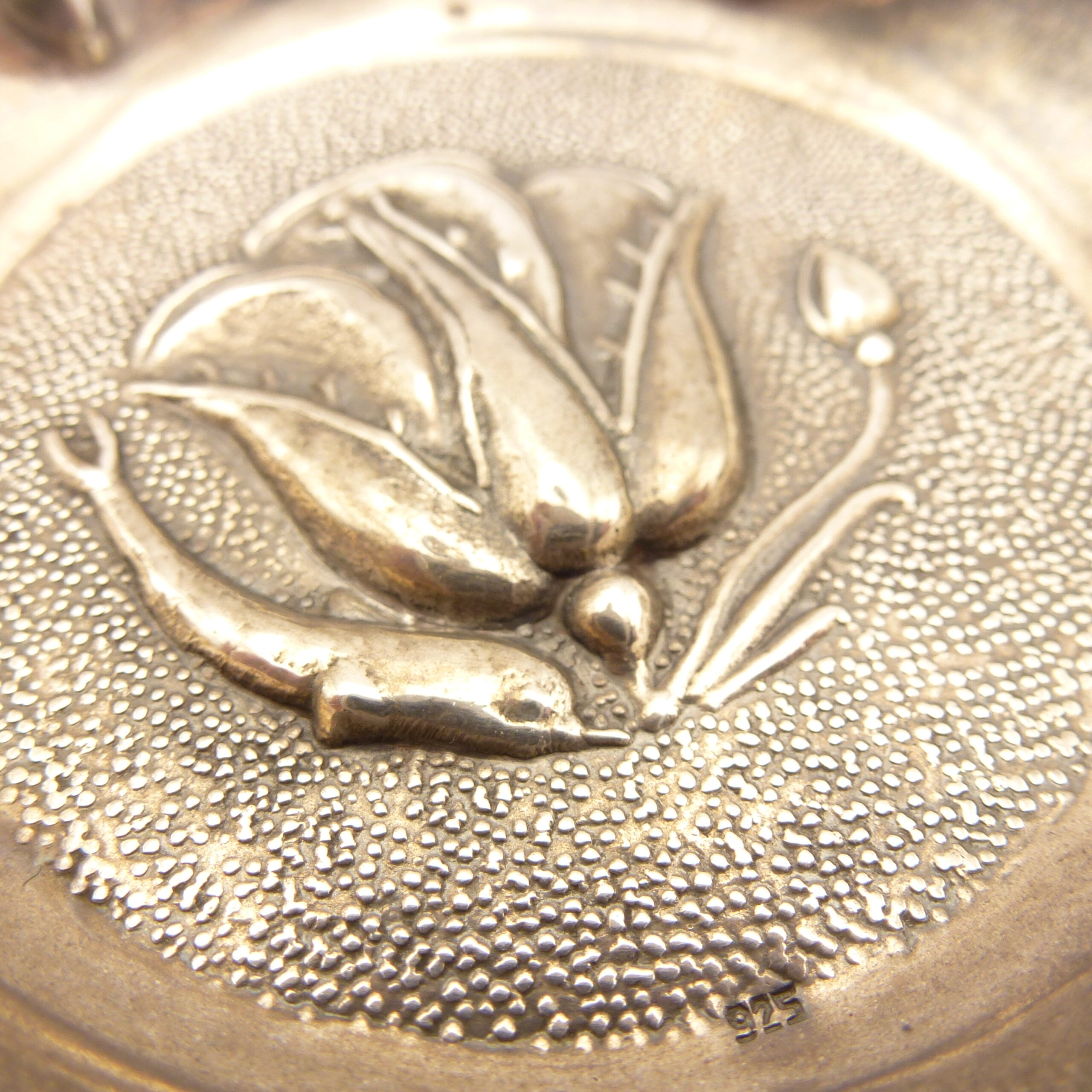 Arts & Crafts Style Silver Pin Dish Dolphin