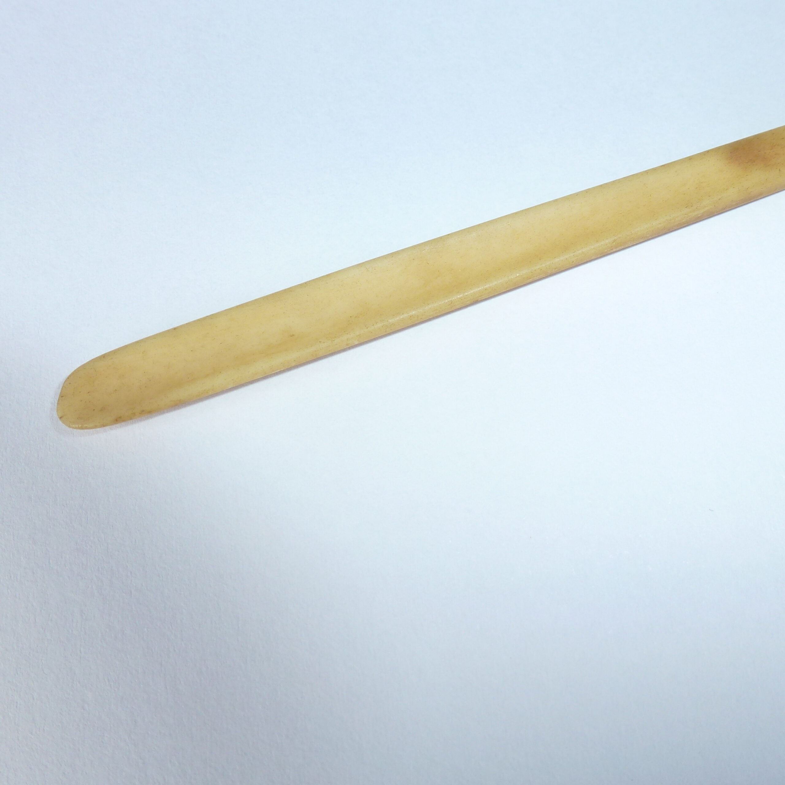 Antique Bone Marrow Scoop Carved Double Ended