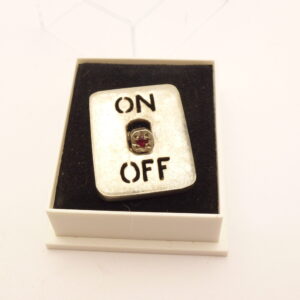 On Off Switch Sterling Silver Pendant