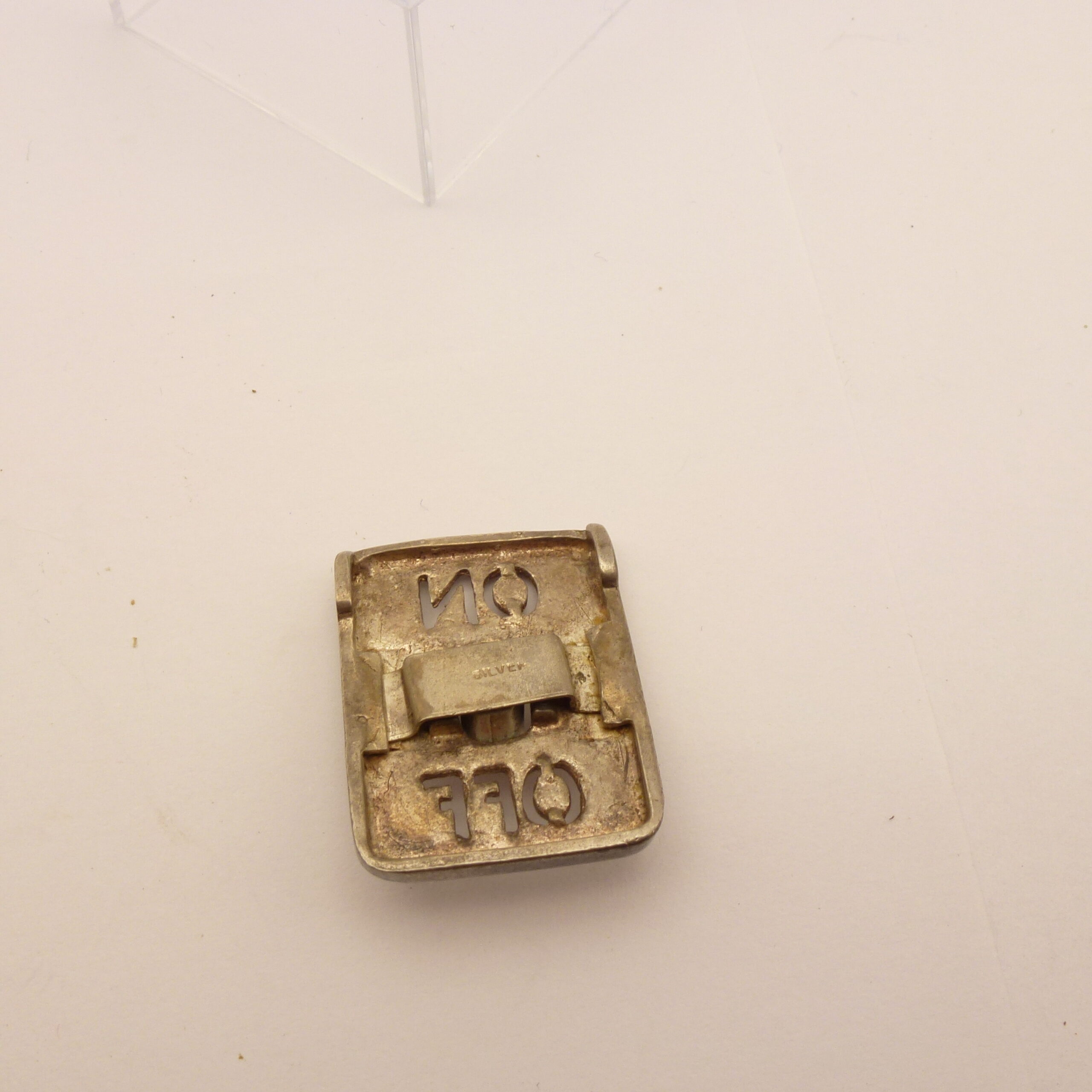 On Off Switch Silver Pendant Vintage Working Novelty - Image 4