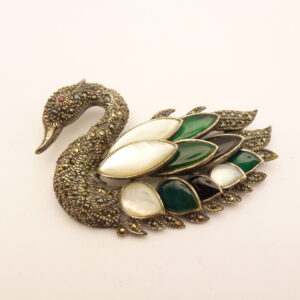 Sterling Silver Swan Brooch