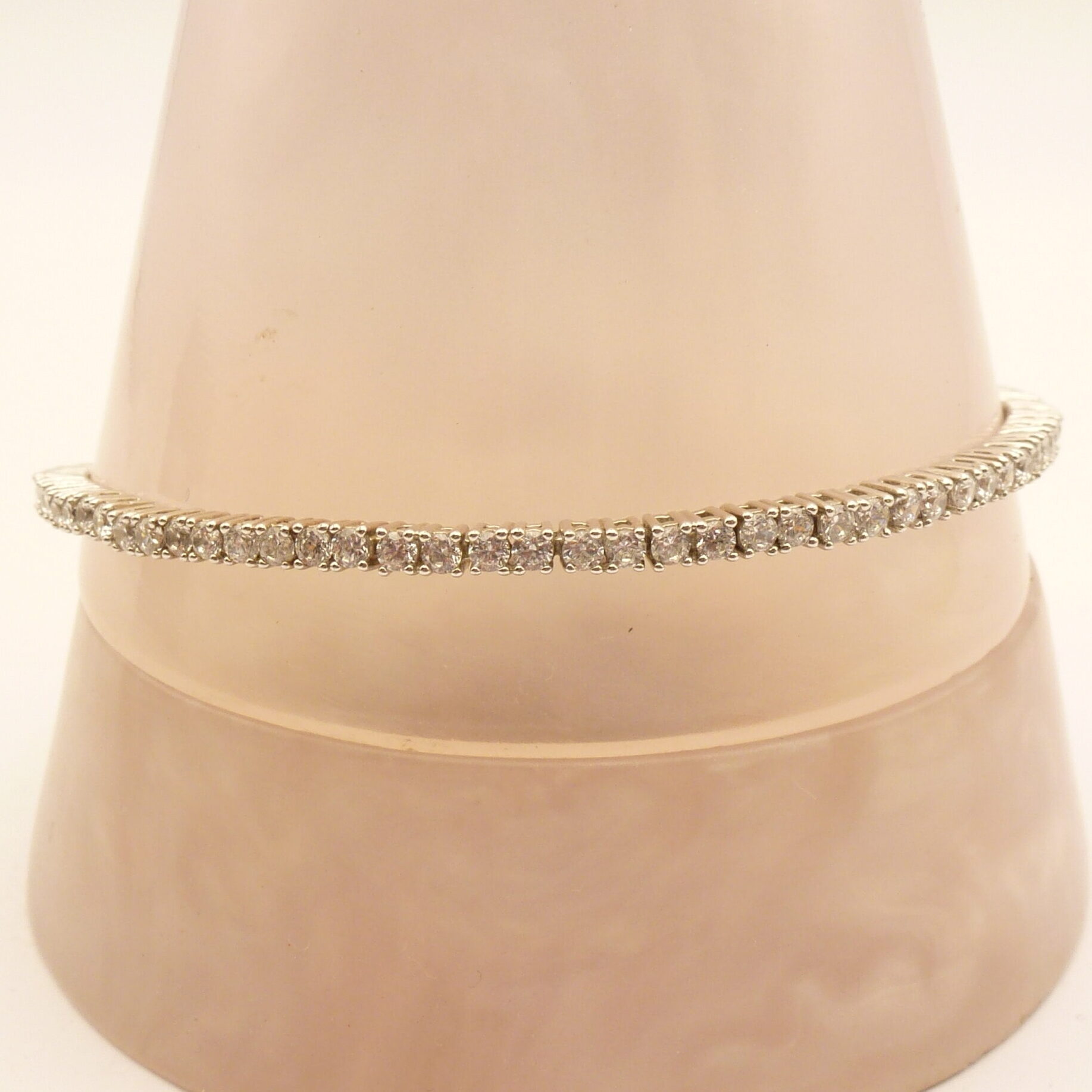Diamonique Tennis Bracelet Sterling Silver
