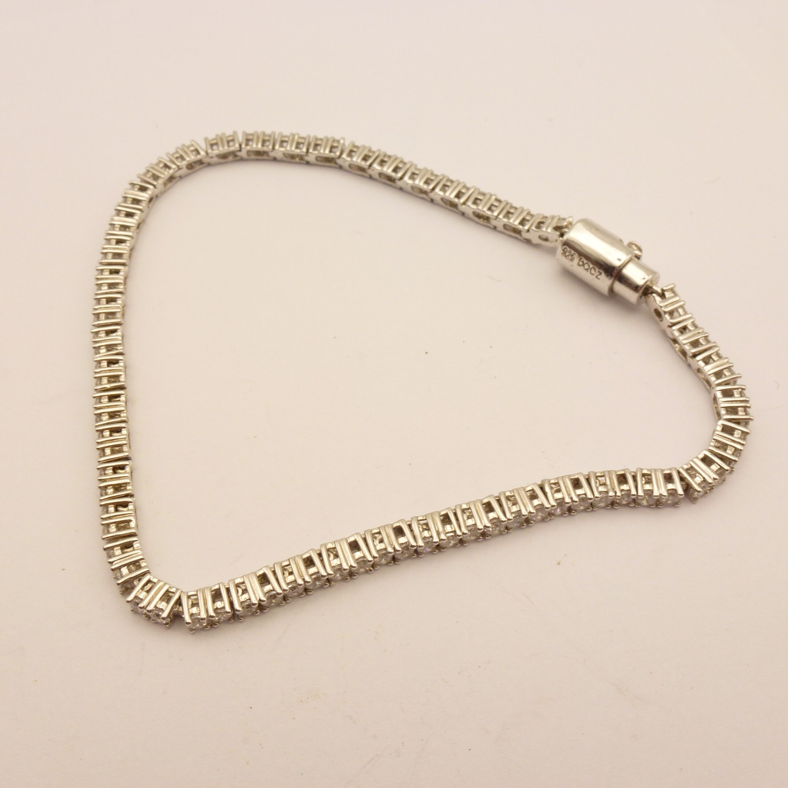 Diamonique Tennis Bracelet Sterling Silver