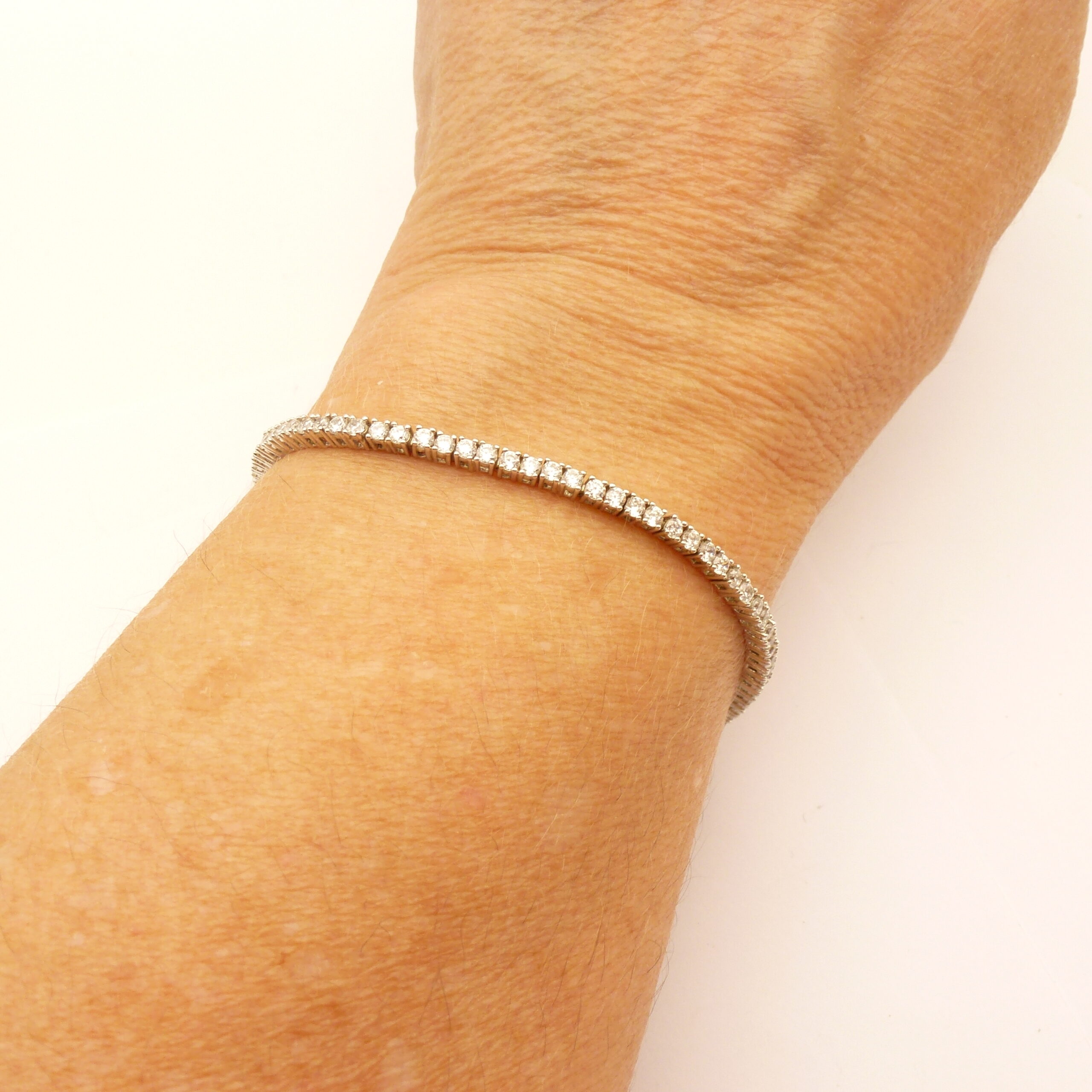 Diamonique Tennis Bracelet Sterling Silver